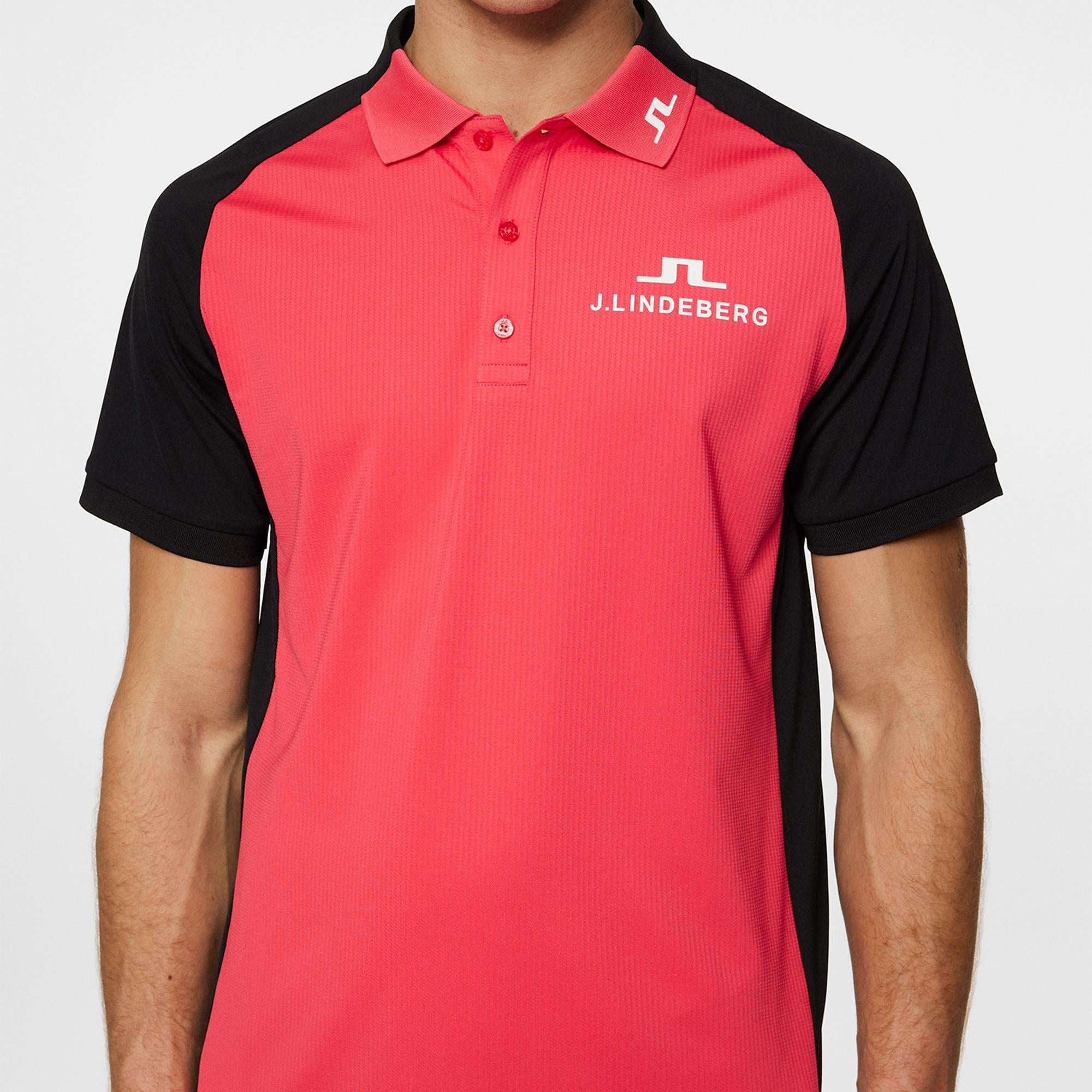 J Lindeberg Masters Calle Tour Mens Golf Polo Shirt Masters 25 Pink